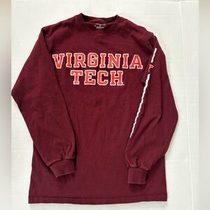 Virginia Tech Maroon Long Sleeve Shirt, Size Small